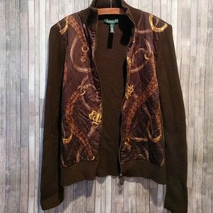 ❣️ Ralph Lauren Quilted Front Ribbed Knit Back